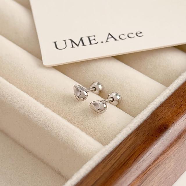 【UME.Acce】小水滴純銀轉珠耳環(S999純銀 純銀耳環  轉珠耳環 水滴 通體純銀)