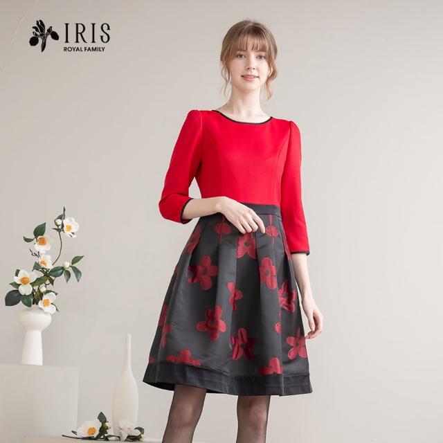 【IRIS 艾莉詩】優雅洋紅經典洋裝(36663)