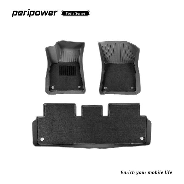 【peripower】PI-04 Tesla 系列-車內腳踏墊(適用於 Model ３)