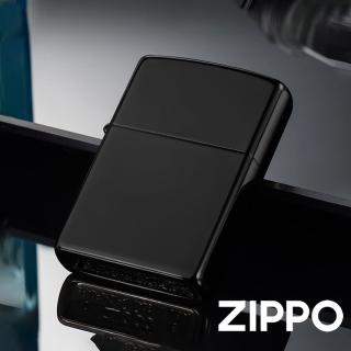 【Zippo官方直營】黑炫冰-素面防風打火機(美國防風打火機)