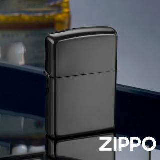【Zippo官方直營】經典黑冰-素面防風打火機(美國防風打火機)
