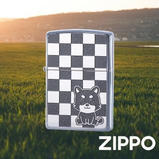 【Zippo官方直營】方格可愛柴犬防風打火機(美國防風打火機)