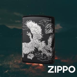 【Zippo官方直營】黑銀鳳凰防風打火機(美國防風打火機)