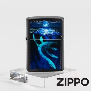 【Zippo官方直營】尼斯湖水怪-黑色螢光-防風打火機(美國防風打火機)