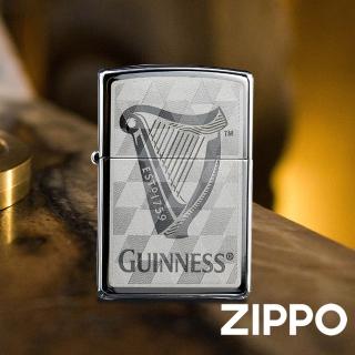 【Zippo官方直營】健力士黑生啤酒系列-璀璨耀眼防風打火機(美國防風打火機)