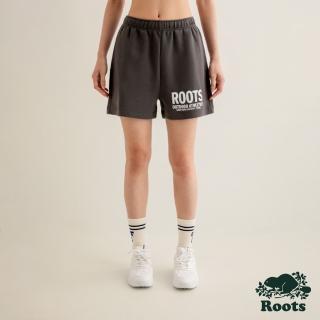【Roots】Roots 女裝-摩登都市系列 雙面布經典短褲(灰色)