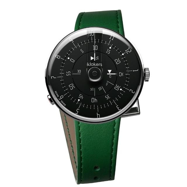 【klokers 庫克】KLOK-01-M2 極簡黑色錶頭+單圈皮革錶帶