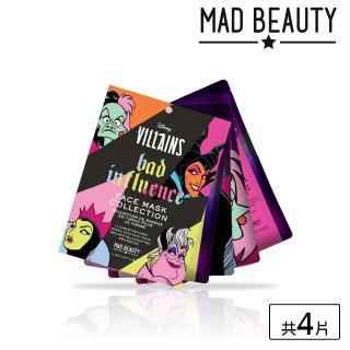 【mad beauty】迪士尼反派系列 造型保濕面膜派對組 4入(面膜/保濕/補水/鎖水)