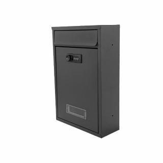 【固得家俬】密碼鎖 新款黑色 信箱 簡約 時尚 輕巧 意見箱 簡約 附螺絲 鍍鋅板