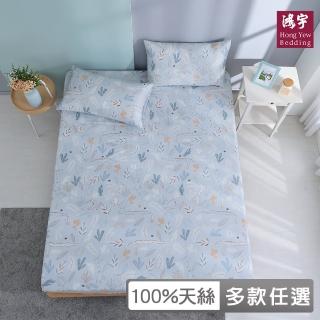 【HongYew 鴻宇】100％萊賽爾天絲 床包枕套組-多款任選(雙人特大)