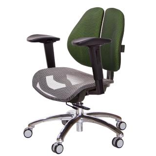 【GXG 吉加吉】低雙背網座 工學椅 鋁腳/2D滑面升降扶手(TW-2805 LU2J)