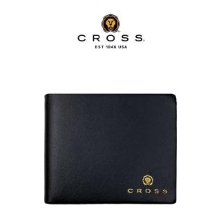 【CROSS】台灣總經銷 限量2折 頂級小牛皮4卡1零錢袋短夾皮夾 洛非諾系列 全新專櫃展示品(黑色 贈禮盒提袋)