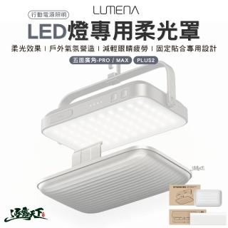【N9】LUMENA 行動電源照明LED燈專用柔光罩 五面廣角PRO MAX(戶外 露營 逐露天下)