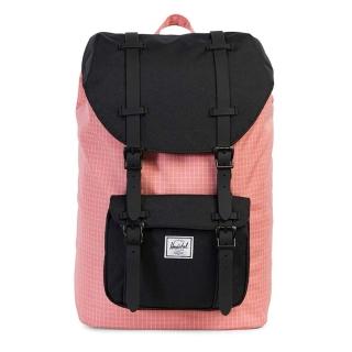 【Herschel】Little America 中型 黑色 草莓粉色 磁扣 橡膠帶 厚筆電夾層 大容量 帆布 背包 後背包