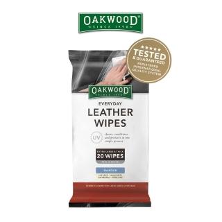 【OAKWOOD】日常皮革清潔和紫外線防護功能濕巾(20張)