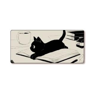 【貓奴專屬】可愛貓咪喵喵造型超大號滑鼠墊/辦公桌墊/餐墊(30x60cm)