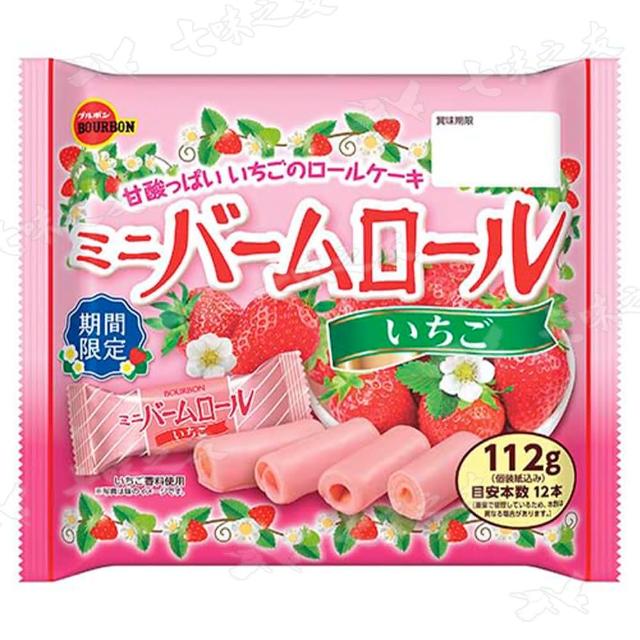 【Bourbon 北日本】草莓捲家庭包 108g(效期：2024/05/12)