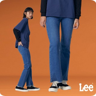 【Lee 官方旗艦】女裝 牛仔褲 / 427 高腰標準 喇叭靴型 中深藍洗水(LB317051687)