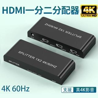 【LineQ】HDMI一進二出 一分二4K/60Hz真4K分配器