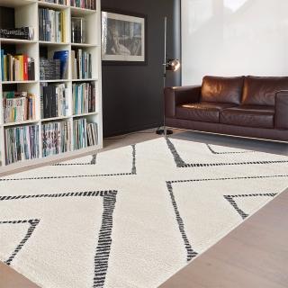 【范登伯格】比利時 FARA 3D浮雕簡約地毯-菱線(200x290cm)