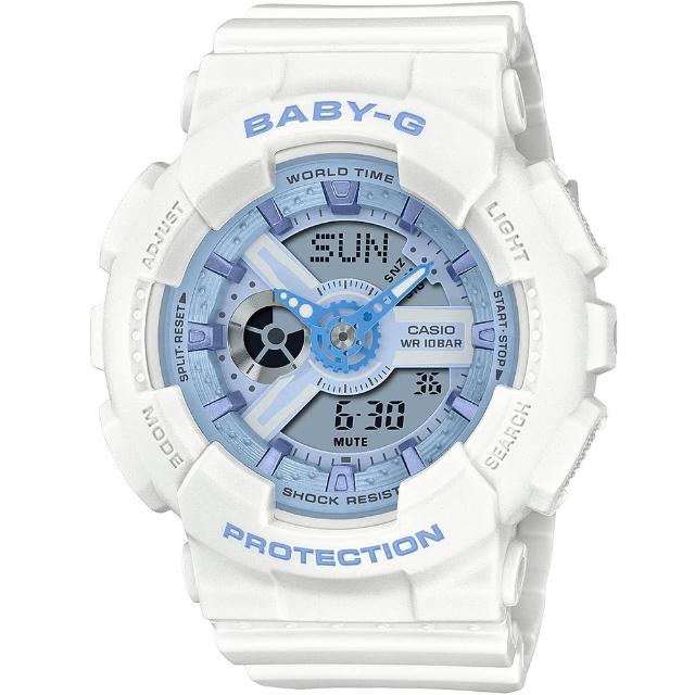 【CASIO 卡西歐】BABY-G 活力時尚雙顯腕錶(BA-110XBE-7A/速)