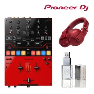 【Pioneer DJ】DJM-S5 雙軌刷碟混音器 + HDJ-X5BT-R 耳罩式藍牙監聽耳機 + 光炫潮流USB 32GB(原廠公司貨)