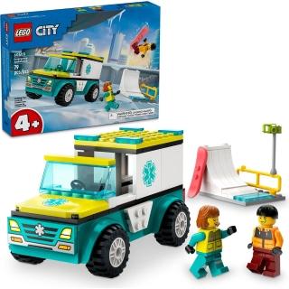 【LEGO 樂高】LT60403 城市系列 - 緊急救護車和單板滑雪者