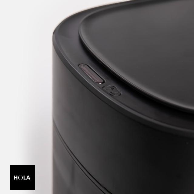 【HOLA】感應雙供電塑膠垃圾桶10L黑
