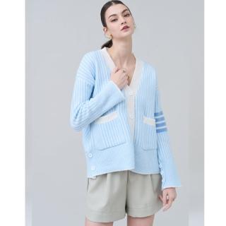 【Nicoco daily】小藍天線條罩衫外套