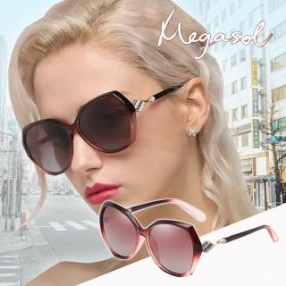 【MEGASOL】UV400偏光太陽眼鏡(時尚風行氣質歐系墨鏡-6109)