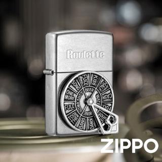 【Zippo官方直營】幸運輪盤-仿古銀-防風打火機(美國防風打火機)