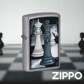 【Zippo官方直營】西洋棋遊戲防風打火機(美國防風打火機)