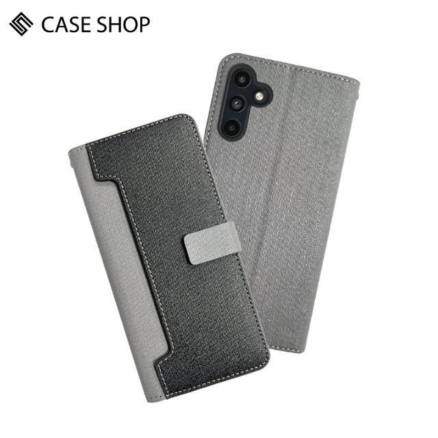 【CASE SHOP】Samsung A15 前收納側掀皮套-黑(內襯卡片夾層 翻蓋站立)