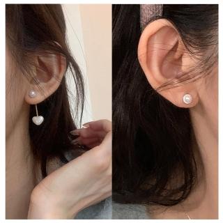 【HaNA 梨花】韓國一款二戴伊朵．愛心吊墜珍珠/小小圓珍珠耳環