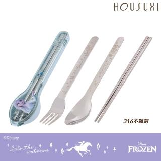 【HOUSUXI 舒希】迪士尼冰雪奇緣系列-316不鏽鋼餐具三件組-A1