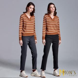 【MON’S】石墨烯內絨毛直筒褲(2件組)