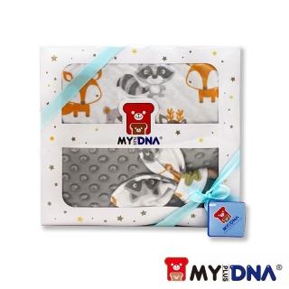 【MY+DNA 熊本部】法蘭絨舒適蓋毯禮盒組-森林動物(B0023-01-03)