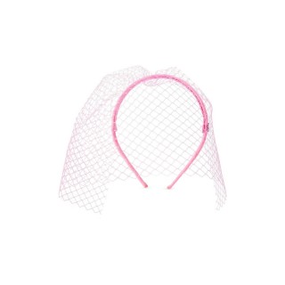 【Maison Michel】時尚潮流網紗造型嫩粉色髮箍(粉)