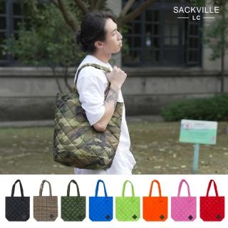 【SACKVILLE】日本生活防水超輕量格紋托特包-黑標(肩背包/手提袋/外出袋/萬用袋/購物袋/防潑水/A4文件袋)