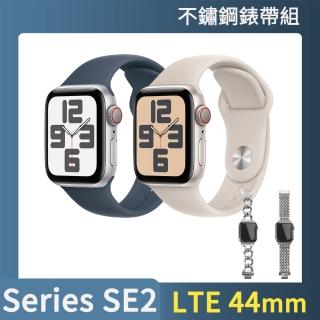 不鏽鋼錶帶組【Apple】Apple Watch SE2 2023 LTE 44mm(鋁金屬錶殼搭配運動型錶帶)