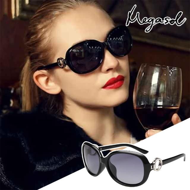 【MEGASOL】戒指款寶麗萊UV400偏光太陽眼鏡(MS2130-5色任選)