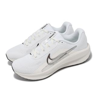 【NIKE 耐吉】慢跑鞋 Downshifter 13 白 銀 黑 女鞋 基本款 運動鞋(FD6476-100)