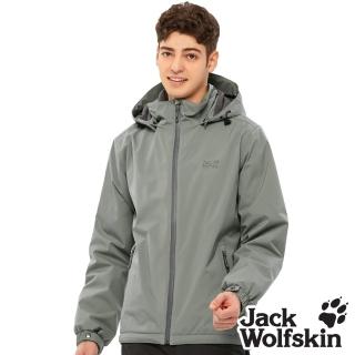 【Jack wolfskin 飛狼】男 Air Wolf 俐落輕量 防風防水保暖外套 內刷毛衝鋒衣(糧草綠)