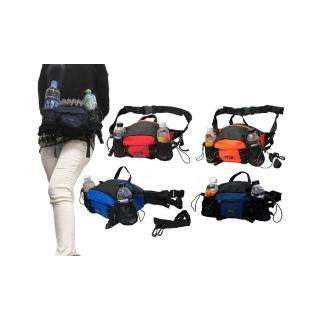【SNOW.bagshop】腰包中容量雙水瓶單車包(超輕量防水尼龍布腰背肩斜背)