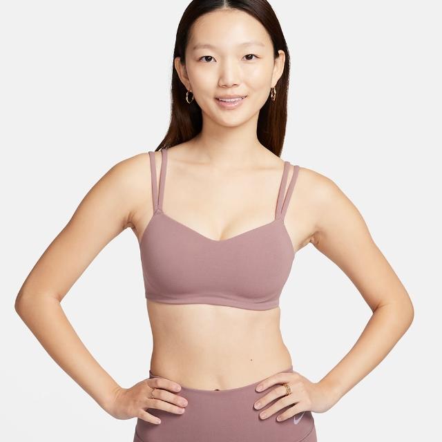 【NIKE 耐吉】運動內衣 女款  輕度支撐 AS W NK DF ALATE TRACE BRA 粉紫 DO6609-208(3X962)