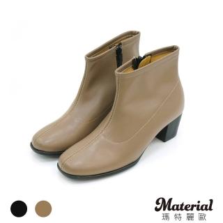 【MATERIAL 瑪特麗歐】全尺碼23-27 女鞋 靴子 MIT時髦簡約拉鍊短靴 T3896(短靴)