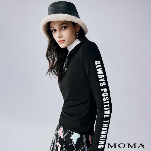 【MOMA】休閒字母合身連帽上衣(兩色)