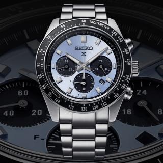 【SEIKO 精工】PROSPEX系列 太陽能 冰藍 熊貓 復刻計時腕錶 SK044 禮物推薦 畢業禮物(SSC935P1/V192-0AH0U)