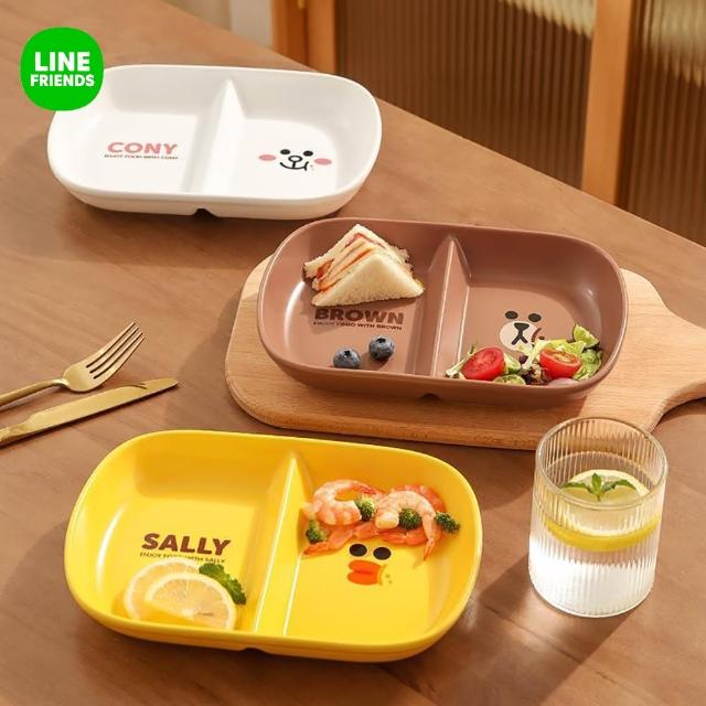 【LINE FRIENDS】熊大兔兔莎莉陶瓷分格餐盤(可微波)