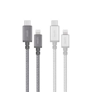 【moshi】Integra 強韌系列USB-C to Lightning 充電線 傳輸編織線（1.2m）(兩件組)
